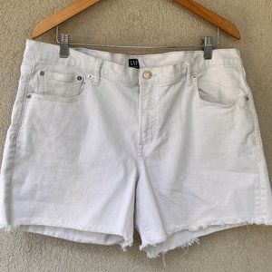 Gap Mid-Rise White Jean Shorts